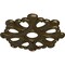 Ekena Millwork Angel Ceiling Medallion (Fits Canopies up to 4 3/8"), Hand-Painted Brass, 20 7/8"OD x 3 5/8"ID x 1"P CM20ANBRS - alternate 4